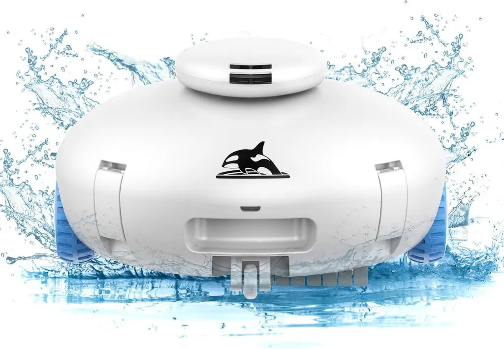Automatischer Poolroboter mit 5000 mAh Akku, selbstparkend, für oberirdische und eingelassene Pools