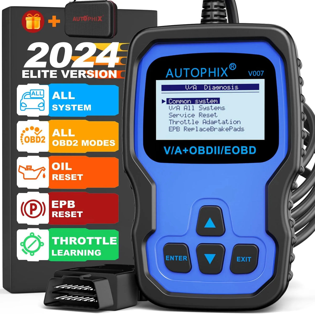 V007 OBD2 Scanner Kompatibel mit VAG mit Motor ABS Airbag, für Fahrzeugpflege, AUTOPHIX V007 OBD2