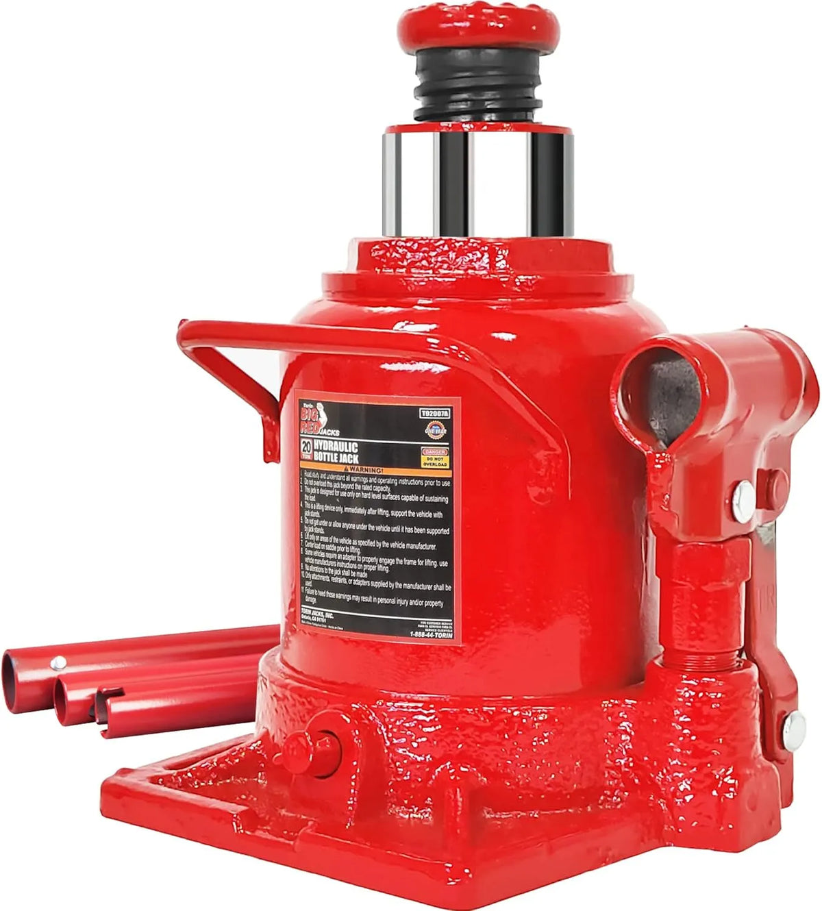 Hydraulischer Wagenheber, T92007A, hydraulischer Mechanismus, rot