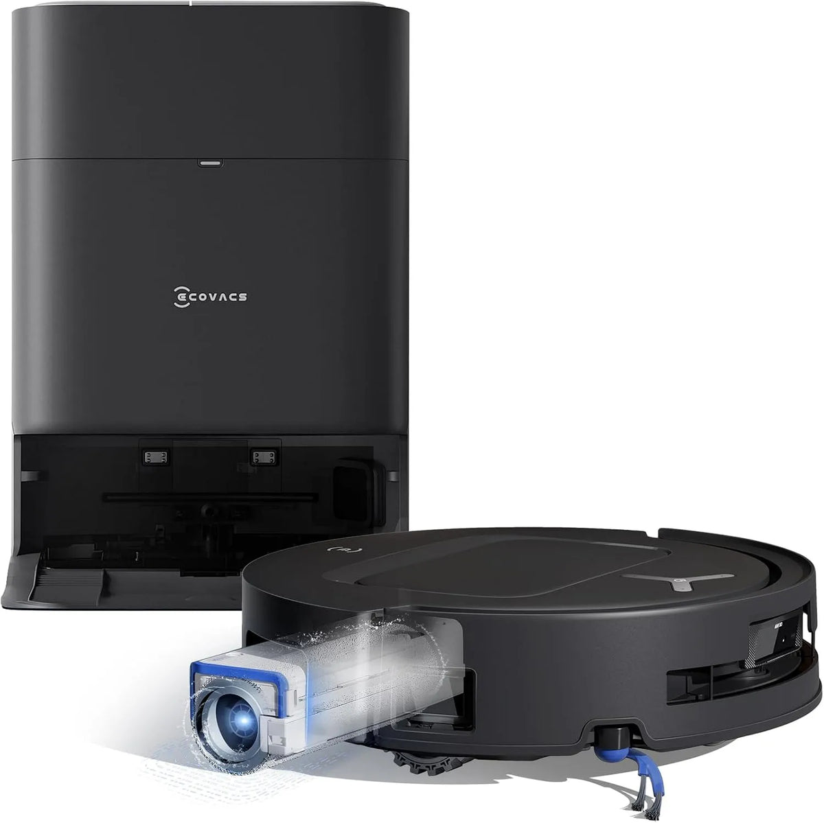 Saugroboter: DEEBOT, selbstreinigend, schwarz, ECOVACS T80
