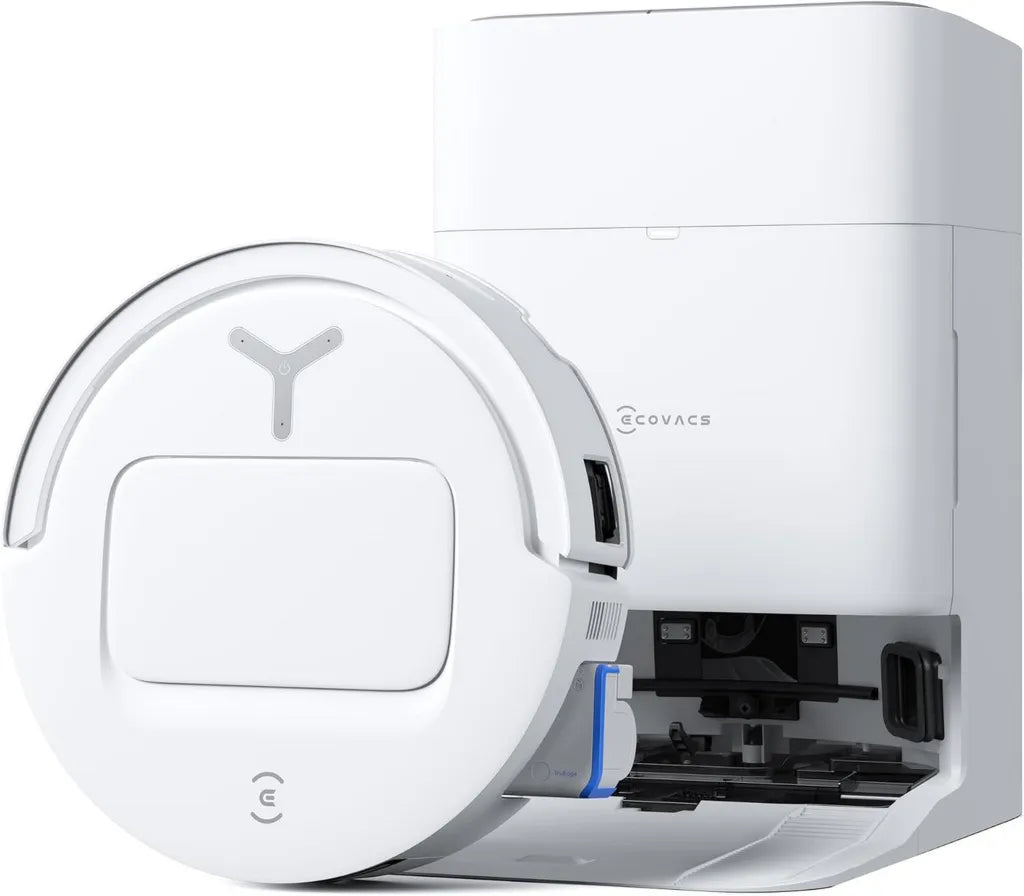 ECOVACS DEEBOT T80 Smart-Wischroboter mit 18.000 Pa Saugkraft, Selbstreinigende OZMO Walze, ZeroTangle 3.0, Hygienische Moppreinigung bis 75°C, Weiß
