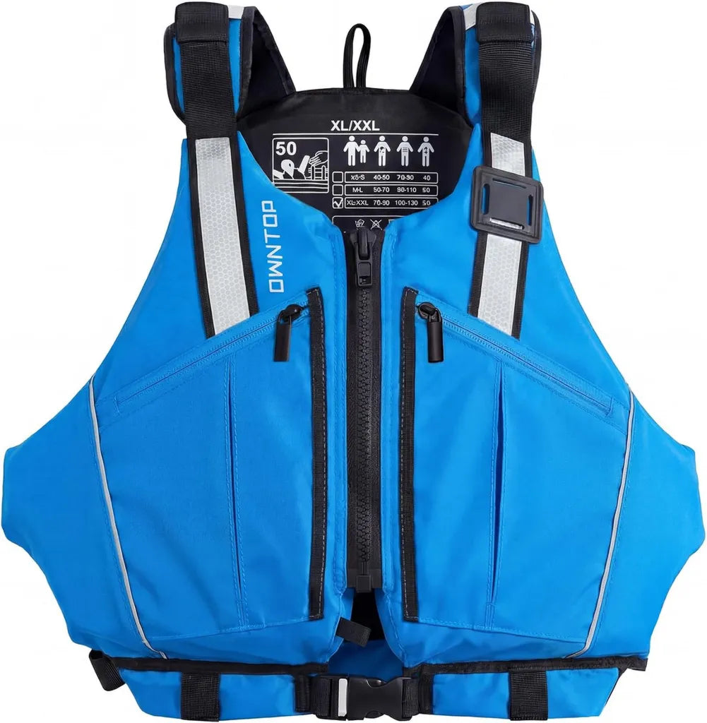 Erwachsenen-Schwimmweste mit Auftrieb und Reflexstreifen für Wassersport