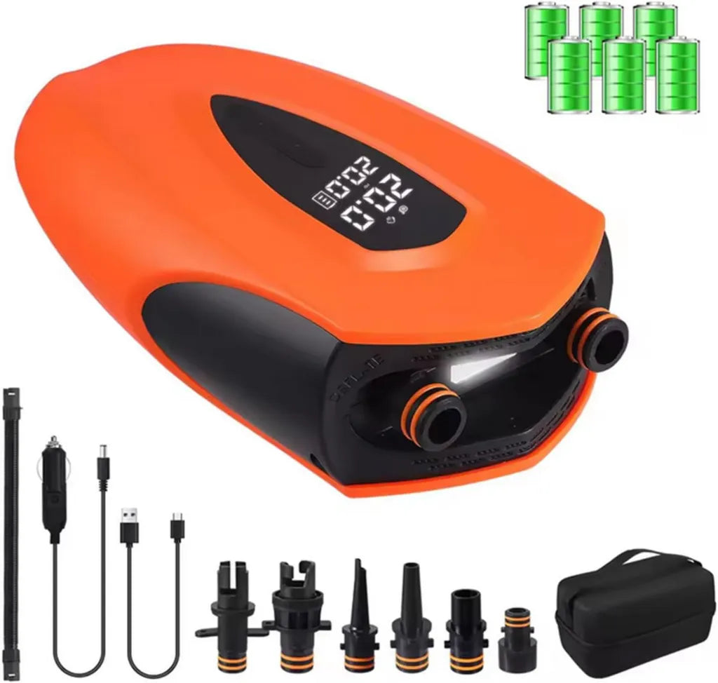 Elektrische SUP Pumpe 12000mAh - 20 PSI Hochdruck, Schnellaufladend mit Akku und Auto-Abschaltung, Ideal für Stand Up Paddle Boards, Boote, Kajaks, Kitesurf