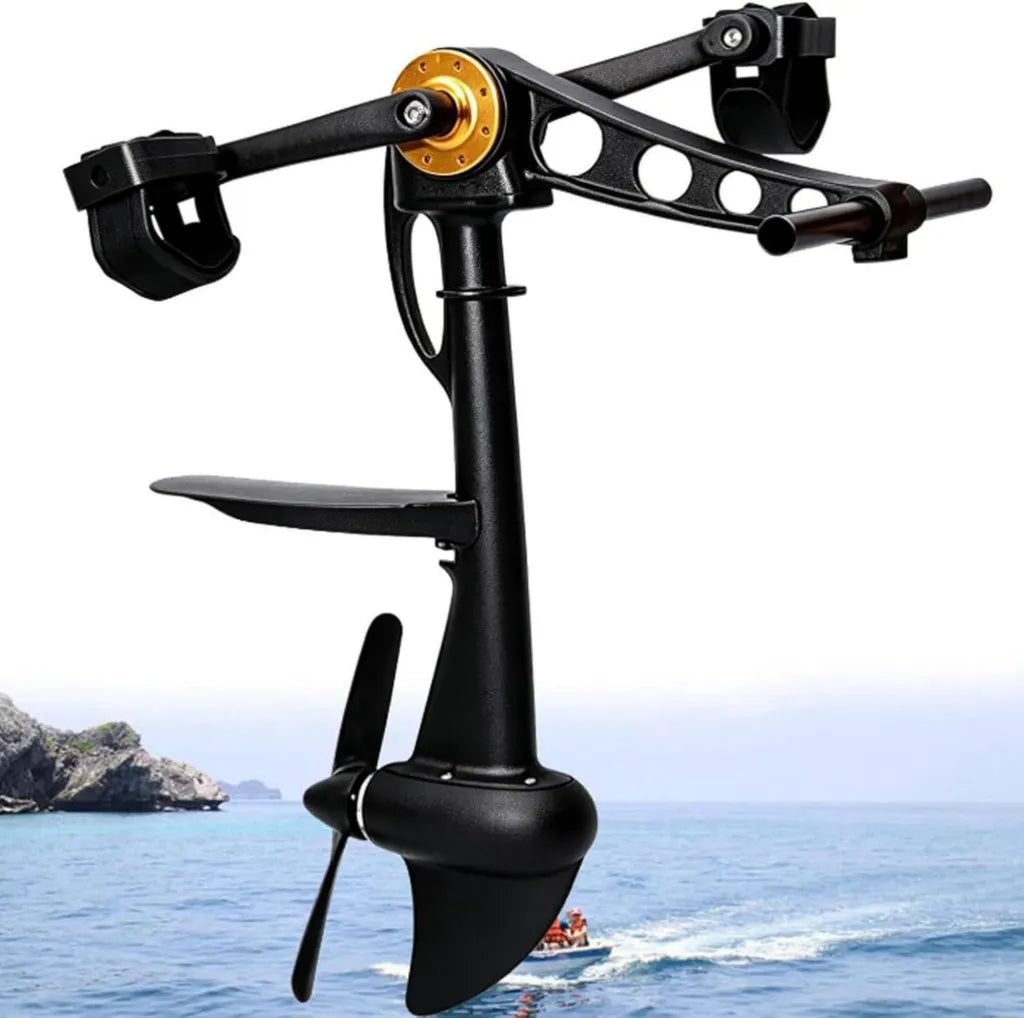 Innovatives Kajak-Pedalantriebssystem mit Unterwasser-Clips, vielseitig einsetzbar für Kajaks und Schlauchboote