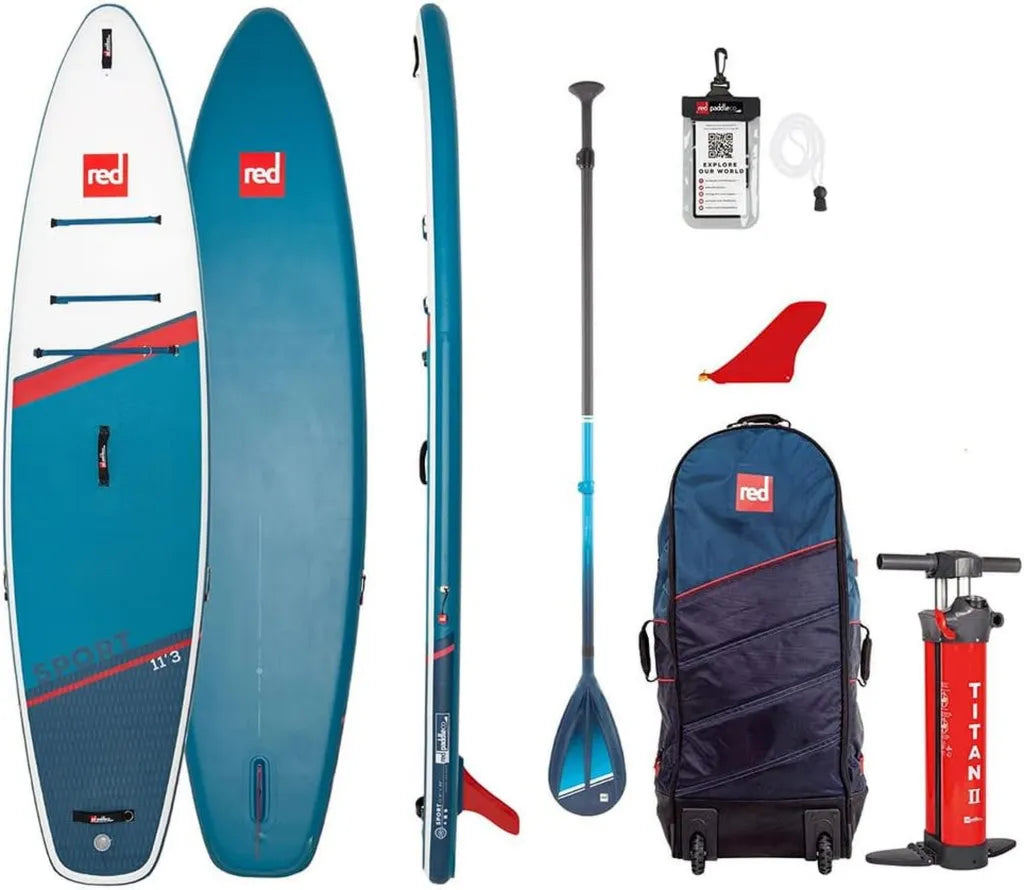 Red Paddle Co 11'6 Sport SUP Board 2022 Hybrid Paket Blau