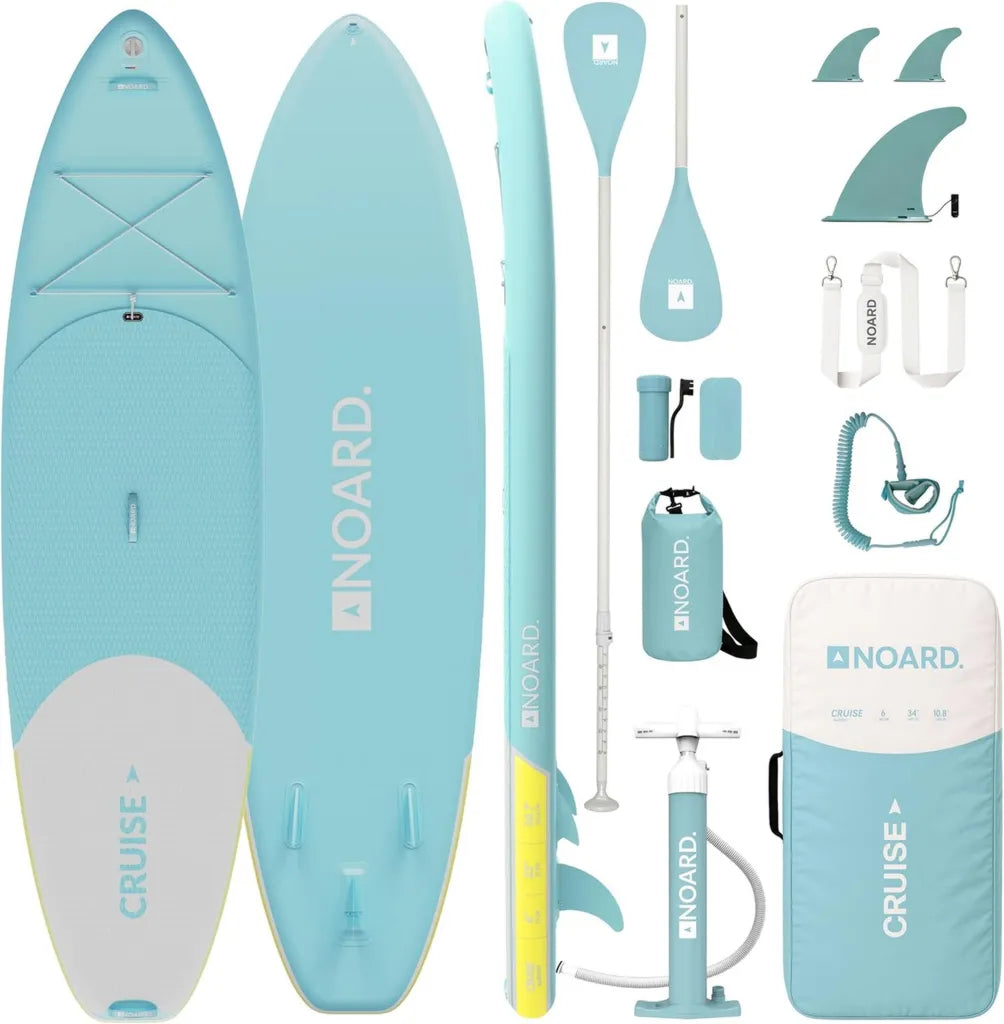 NOARD Aufblasbares SUP Board 326 cm, 140 kg Kapazität, Komplettset mit Paddel, Pumpe und Zubehör