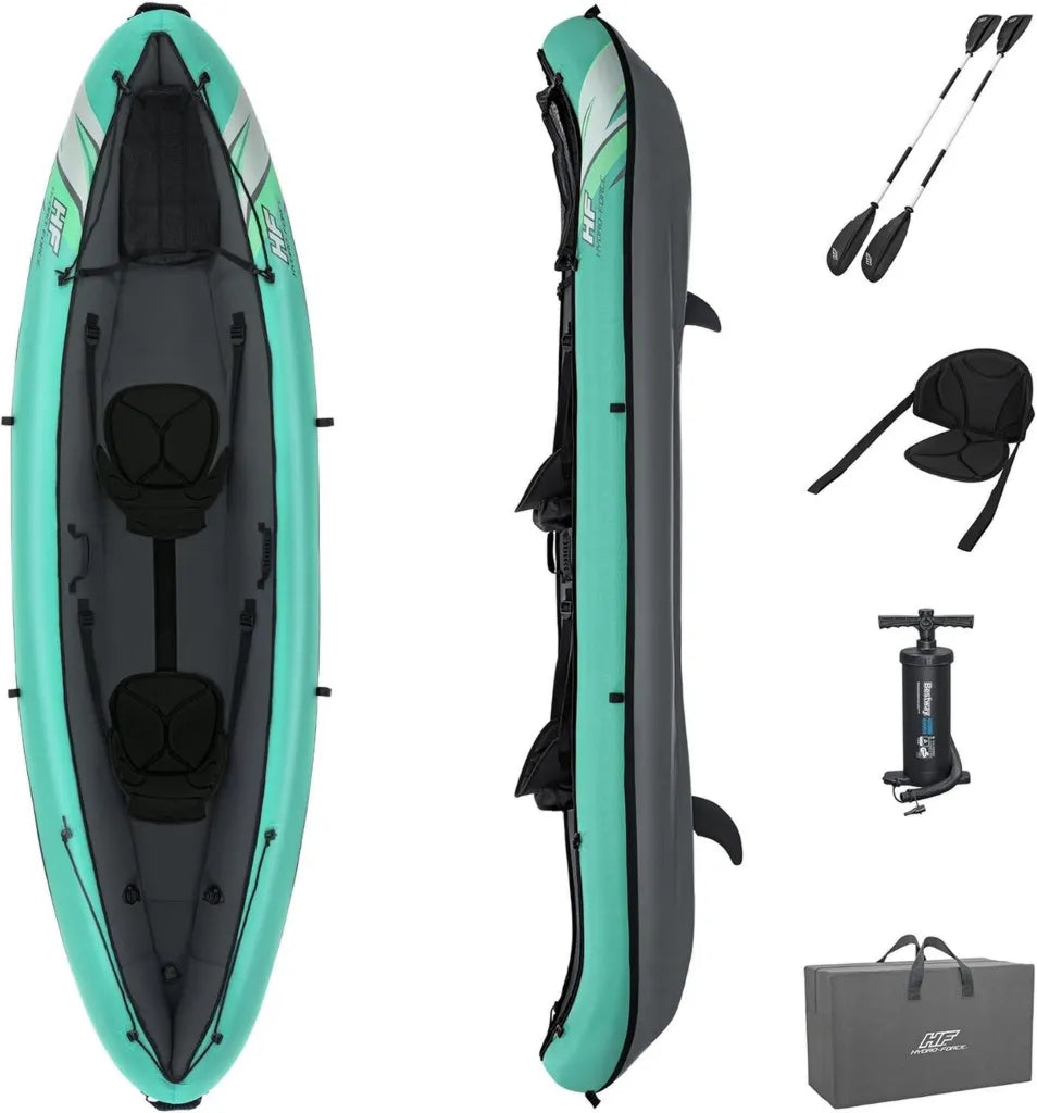 Bestway Hydroforce Ventura Kajak für 2 Personen mit Pumpe, Paddel & Tragetasche