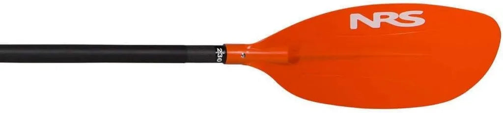 NRS Kajakpaddel 220cm, Glasfaser, Zweiteilig, Verstellbar, Rot, Für Anfänger und Fortgeschrittene