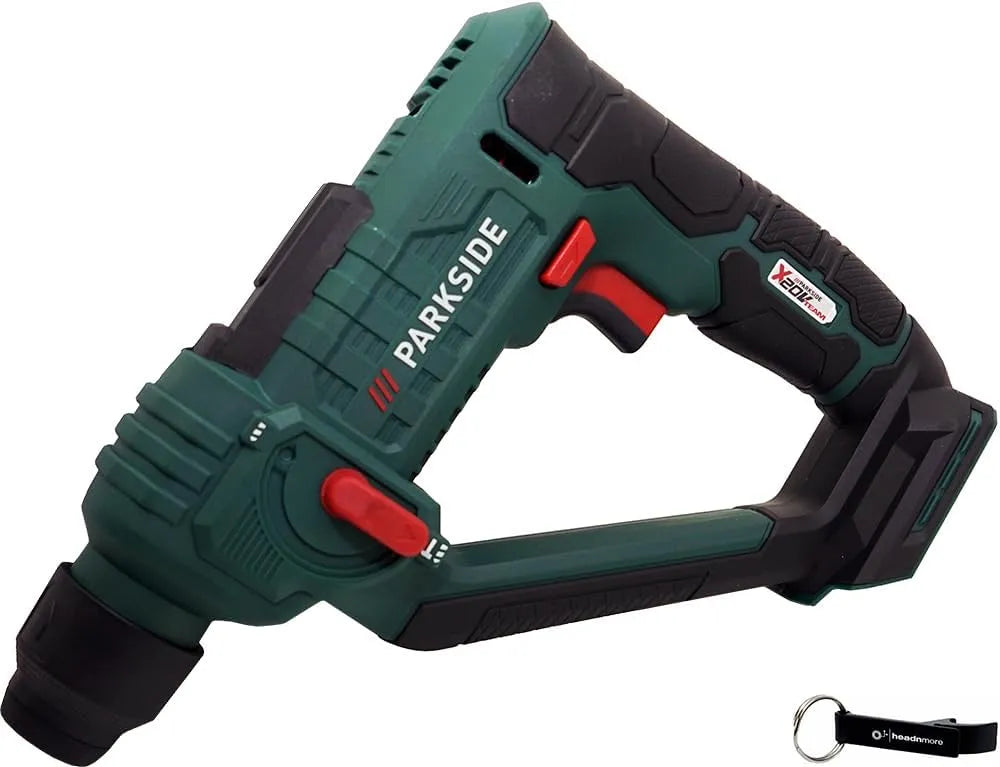 Bohrhammer für kraftvolles Hammerbohren und Meißelarbeiten in hartem Material, PARKSIDE, Akku-Betrieb, 20V, HEADNMORE® Bundle PABH 20