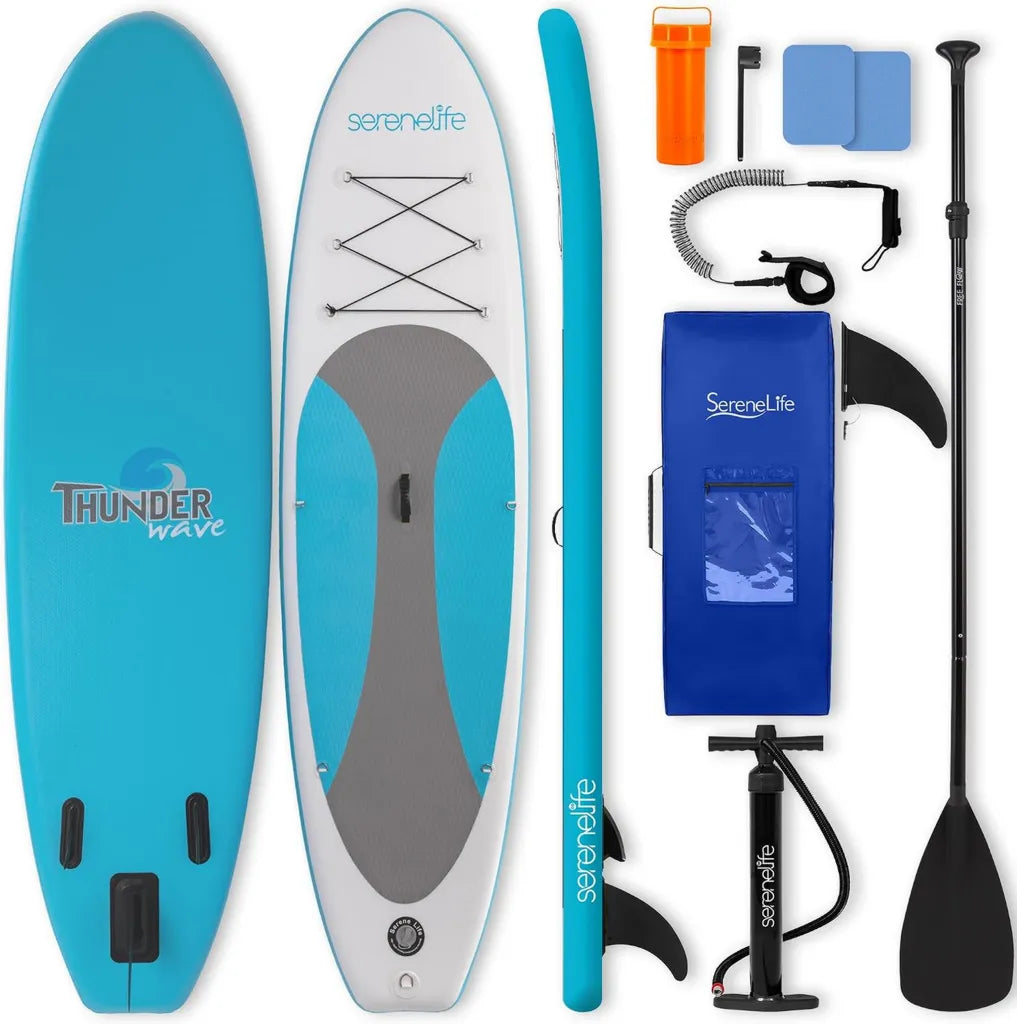 Aufblasbares SUP-Board Set mit Pumpe, Surfbrett für Kinder und Erwachsene, rutschfest