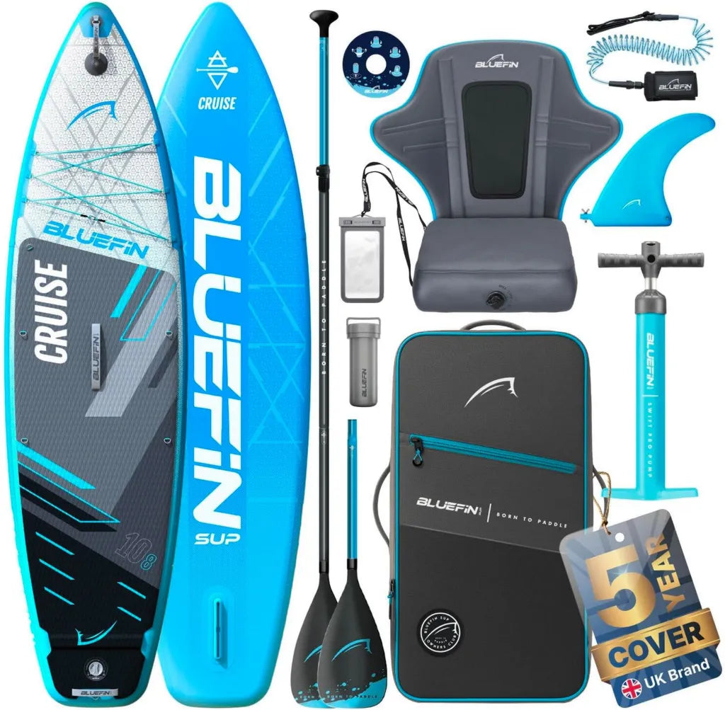 Hochwertiges Bluefin Cruise 10'8 SUP-Paddleboard Set für Erwachsene & Jugendliche