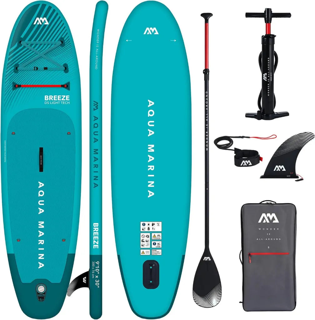 Aqua Marina Breeze 300 cm Aufblasbares SUP Board für Anfänger – Komplettset in Blau, Limited Edition