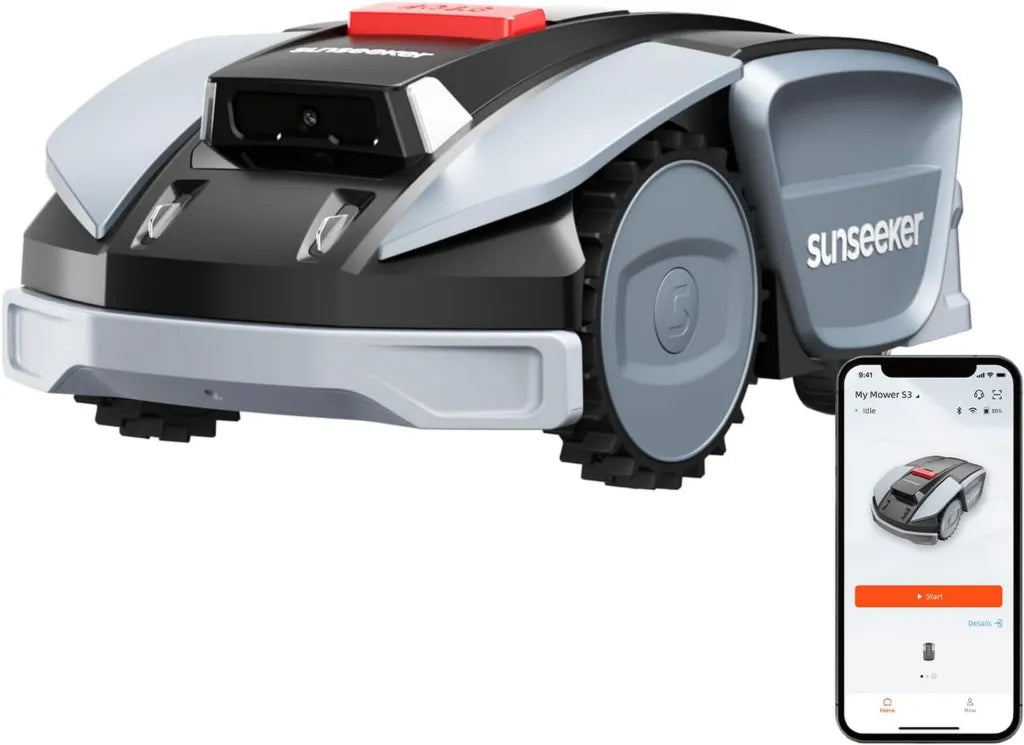 Sunseeker S3 Mähroboter mit KI-gesteuerter Navigation, App-Steuerung, ohne Begrenzungskabel für 800㎡