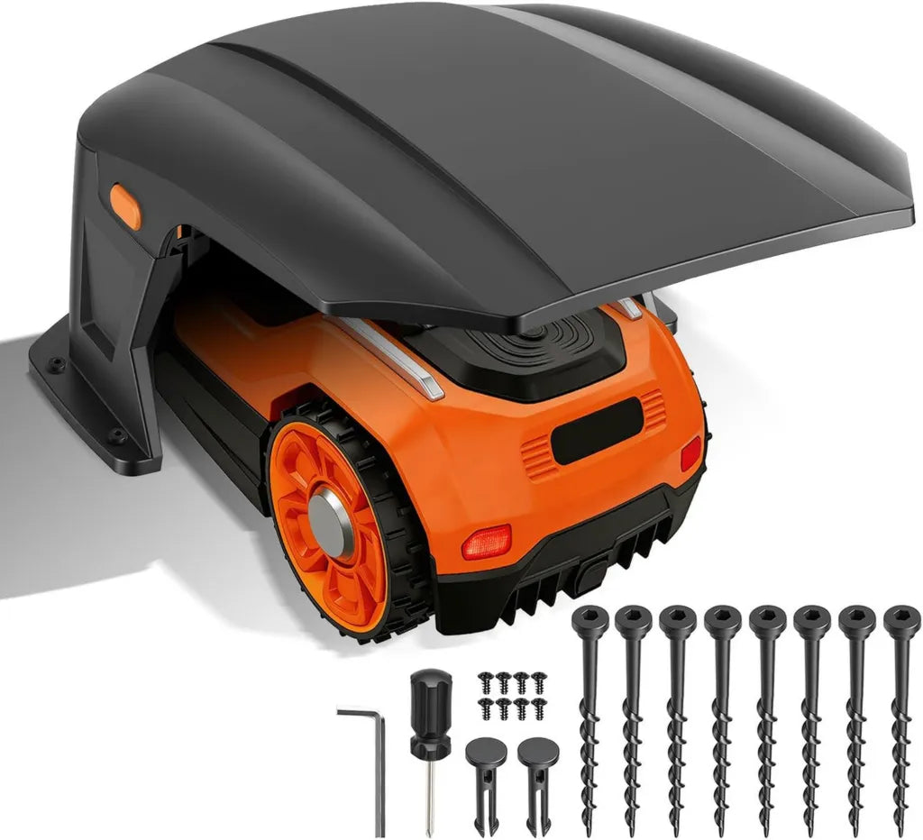 Klappbare Mähroboter-Garage mit UV- und Regenschutz, 70,5 x 57 x 33 cm, kompatibel mit Navimow und Landroid in Mattgrau