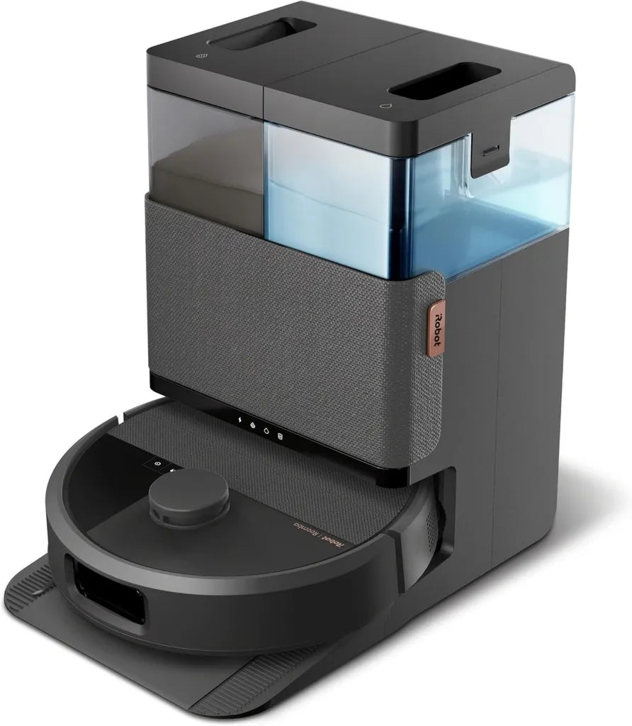 iRobot Roomba Plus 505 Saug- und Wischroboter mit AutoWash Dock und LiDAR-Technologie - 7000Pa - DualClean mit PerfectEdge - SmartScrub - Schwarz
