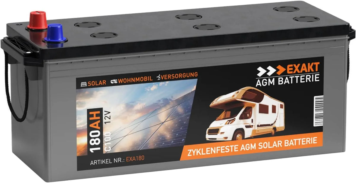 Versorgungsbatterie und Solar- und Freizeitakku, 180Ah, 170Ah, für Camping und Wohnmobil, solarbetrieben, 12V
