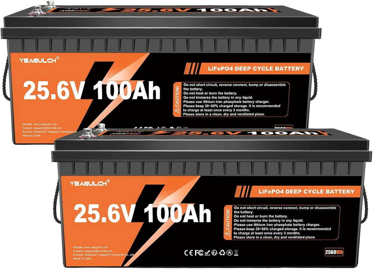 LiFePO4 LiFePO4-Batterie und Solar-Speicherbatterie, 100Ah, 2560Wh, 24V