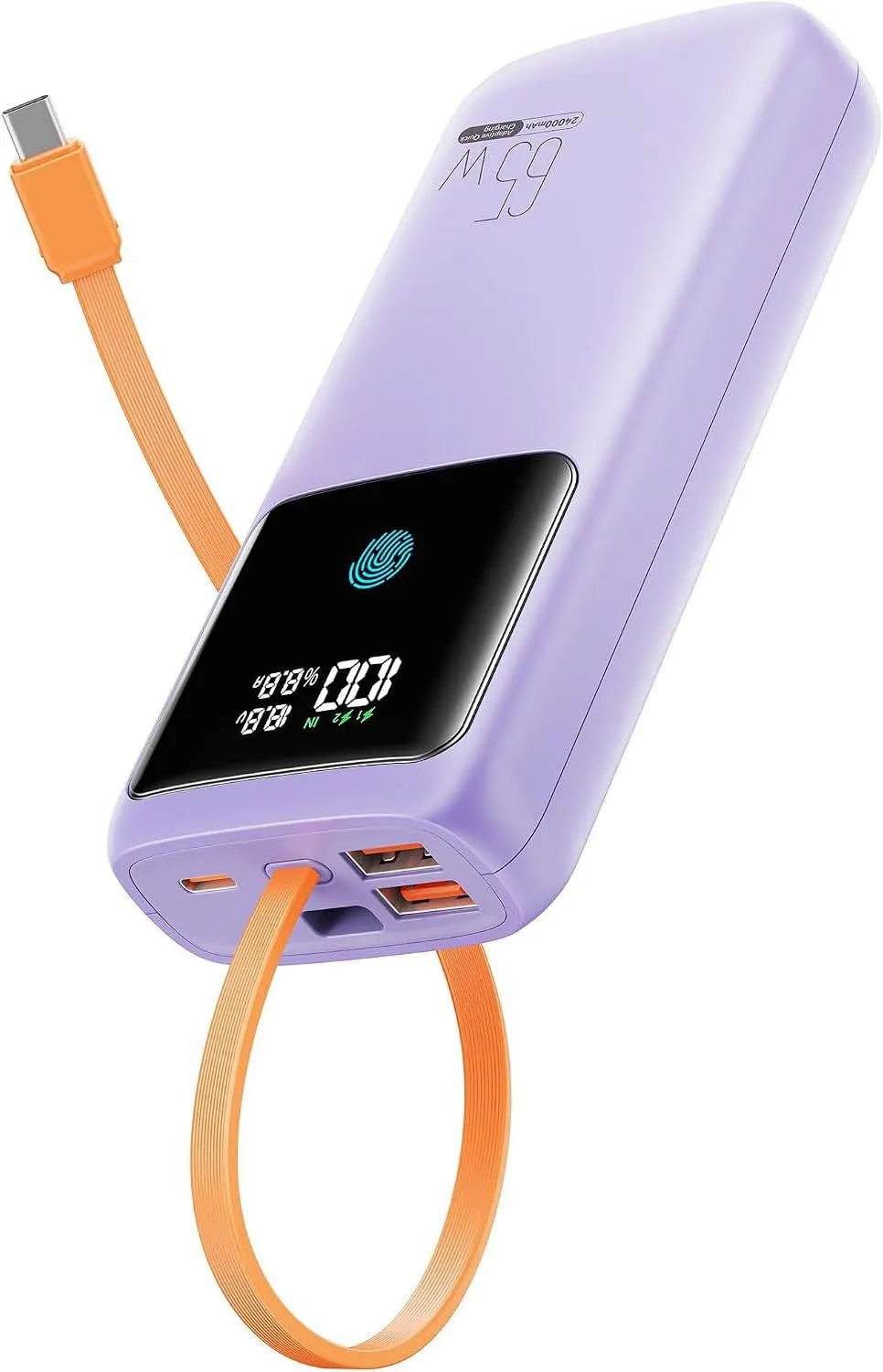 Schnelllade-Powerbank und Mobiler Zusatzakku, 24000 mAh, 65 W, mit USB-C, Schnellladefunktion