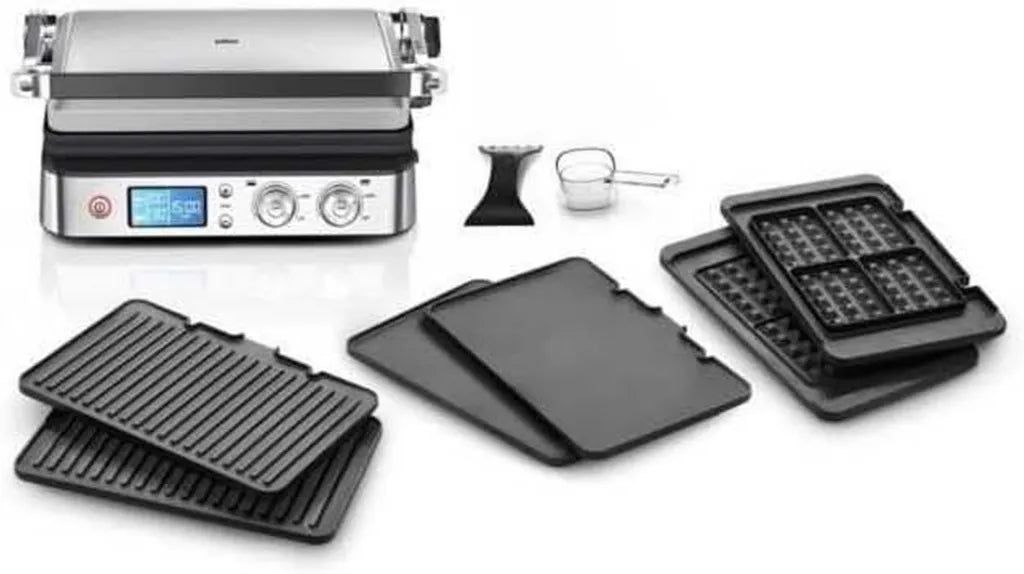 Braun MultiGrill 9 CG 9047: Vielseitiger Kontaktgrill mit Waffel- und Flachplatten, spülmaschinenfest, verschiedene Grillpositionen, 230°C Maximaltemperatur