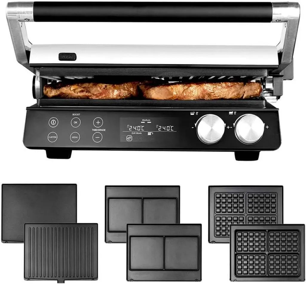 GASTROBACK Elektrogrill Multigrill Pro 2400W - Vielseitiger Kontaktgrill und Waffeleisen