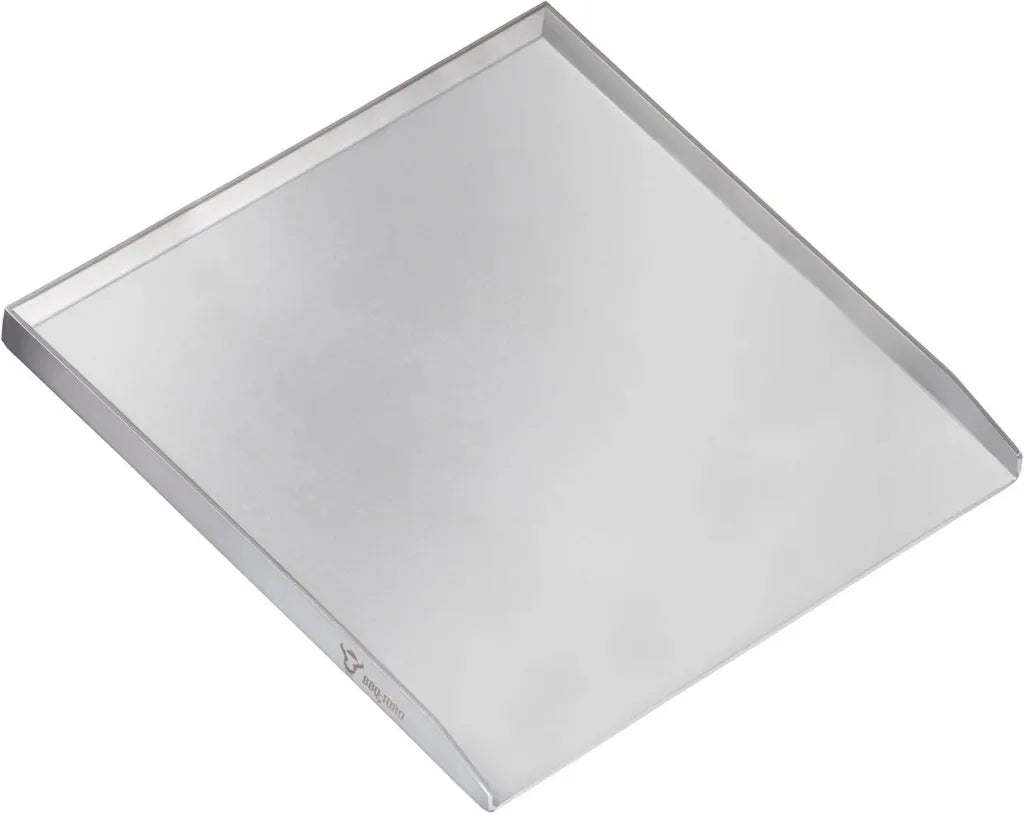 BBQ-Toro Edelstahl Grillplatte 40x41,5 cm - Vielseitige Plancha für Holzkohle- und Gasgrills