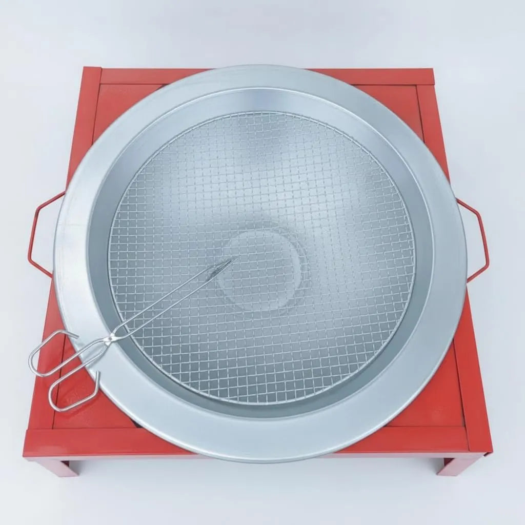 Kompakter faltbarer Holzkohlegrill für Camping und Picknick, Tischgrill für 5+ Personen, 43 cm Rahmen, 46 cm Grillfläche, inklusive Grillzange, ideal für Outdoor