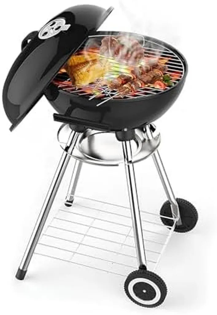 Klappbarer Holzkohlegrill mit Deckel – Optimales Belüftungssystem für Terrasse und Picknick