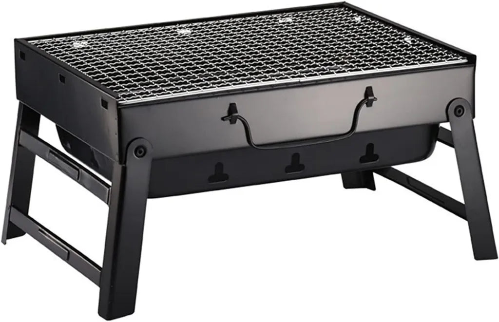 Tragbarer Mini-Gasgrill mit Holz- und Kohleoption für den Außenbereich