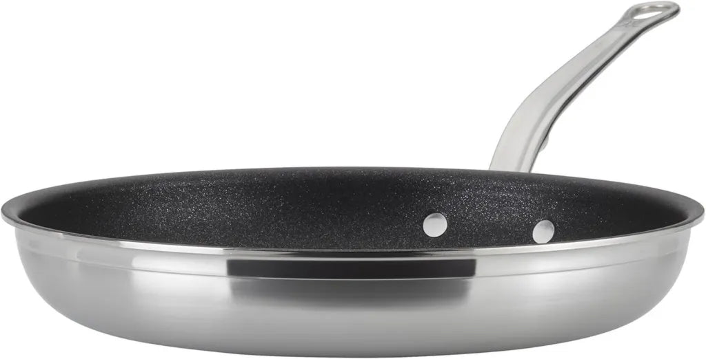 Hestan ProBond Kollektion Pfanne – 100% dreifach beschichteter Antihaft-Edelstahl, große Fläche für schnelles Erhitzen & Bräunen, 32 cm