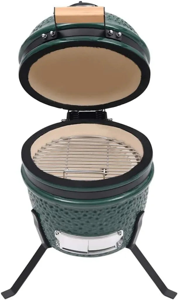 Keramik Kamado Grill 56 cm, 2-in-1 Smoker mit Edelstahlrost, Ideal für Outdoor BBQ