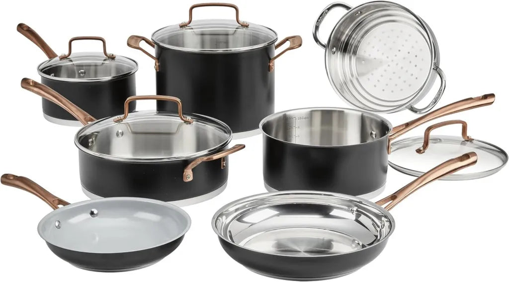 Cuisinart Elegance Kochgeschirr-Set, 11-teilig, mattschwarz