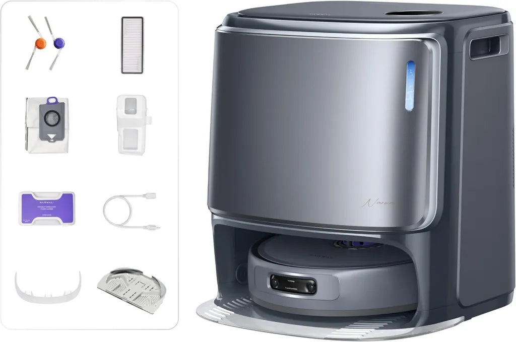 NARWAL Freo Z10 Ultra Saugroboter mit 18.000Pa Saugleistung, Intelligente Wischfunktion, Anti-Verwicklung-Technologie, Autonome Reinigung, All-in-One-Station Grau