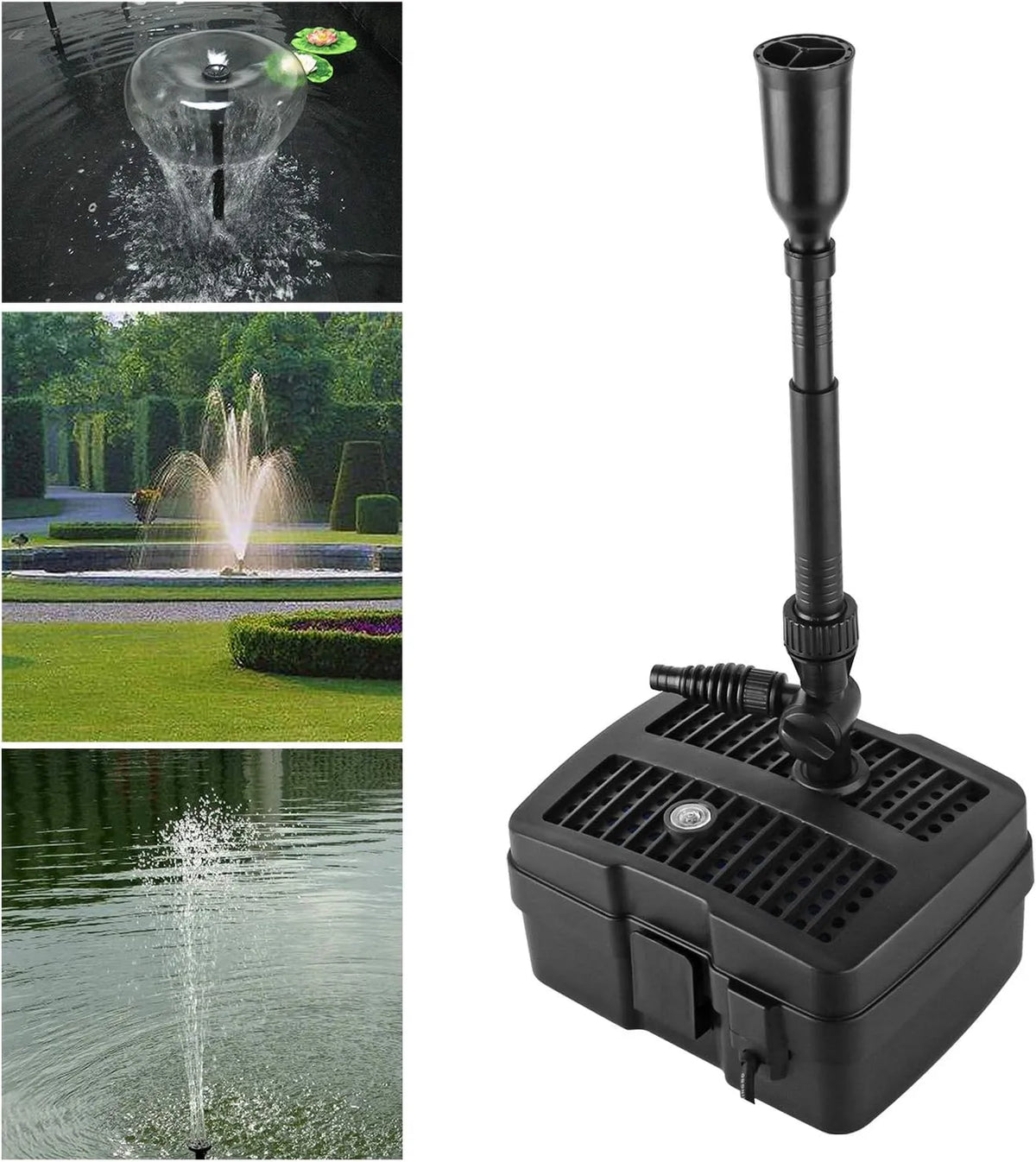 Teichpumpe und Bachlaufpumpe, 1000l/h, 2500l/h, 5W, 9W, für Gartenteich und Wasserspiel