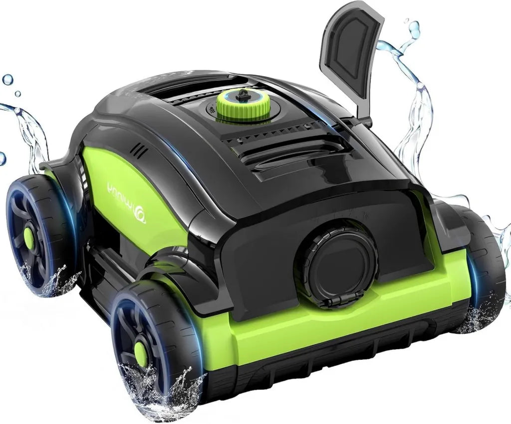 Kabelloser Poolroboter Winny 300II mit Akku, 120 Min Laufzeit, LED-Anzeige & Automatischer Parkfunktion, Für Aufstellpools bis 100m² - Schwarzgrün