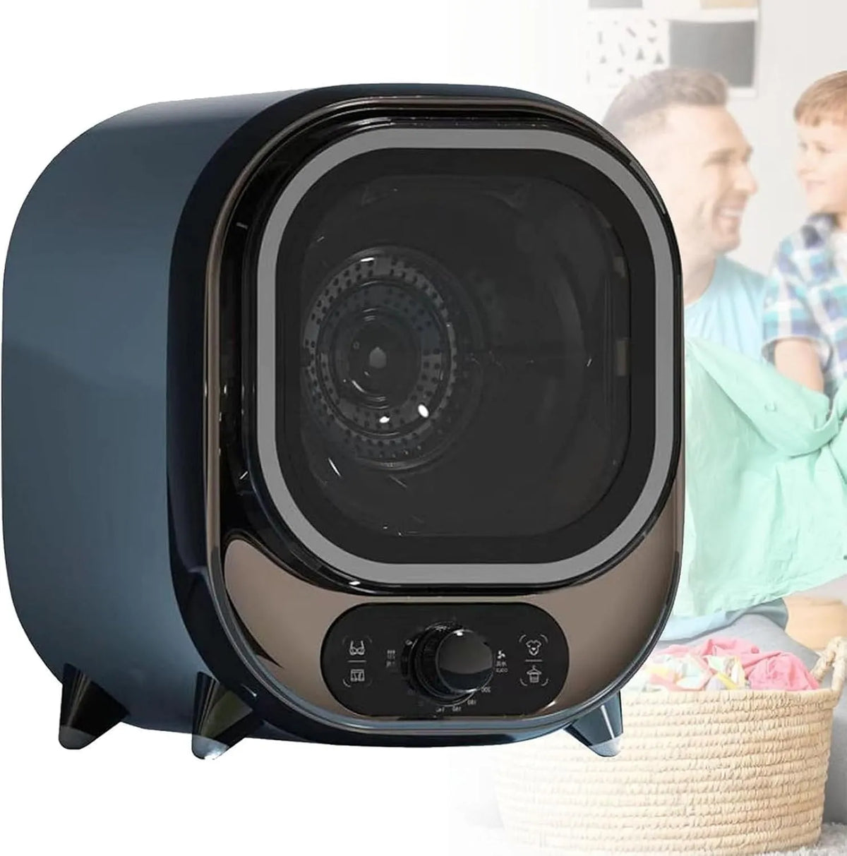 Wäschetrockner, 5 kg, 8 Kg Belastung, Kompakter Schleudertrockner, BelüFtet Trocknen, Energieeffizient, für Kleine RäUme Electroplatedbrown