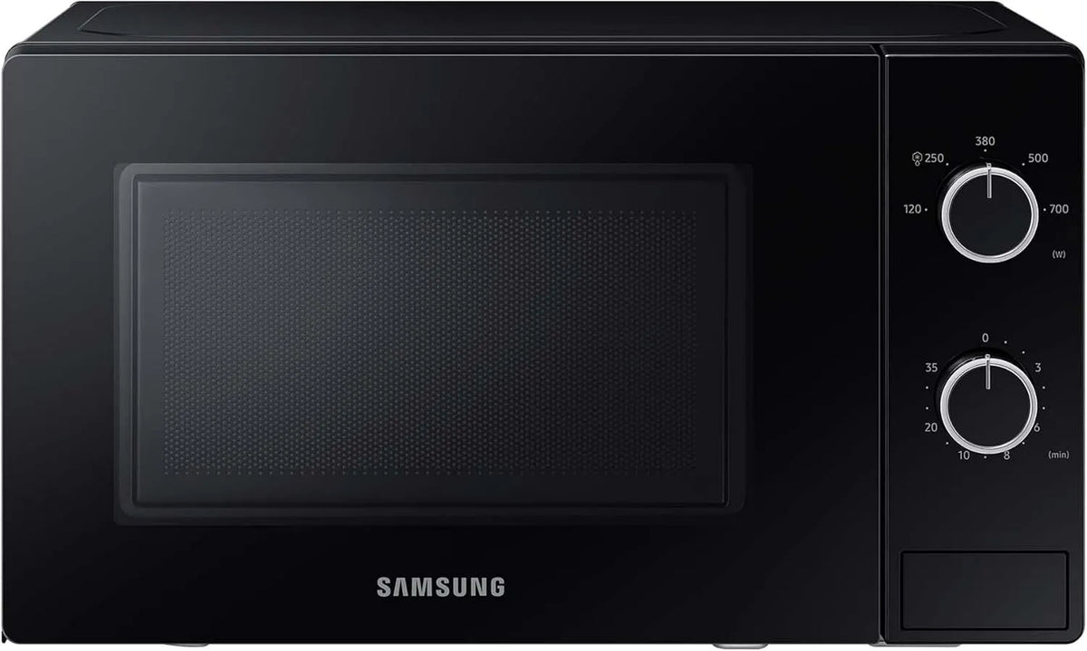 Samsung MS20A3010AL/EG Mikrowelle, 20 L, 700 W, Auftaufunktion, Mikrowellenofen, Schwarz, 5 Leistungsstufen, Defrost