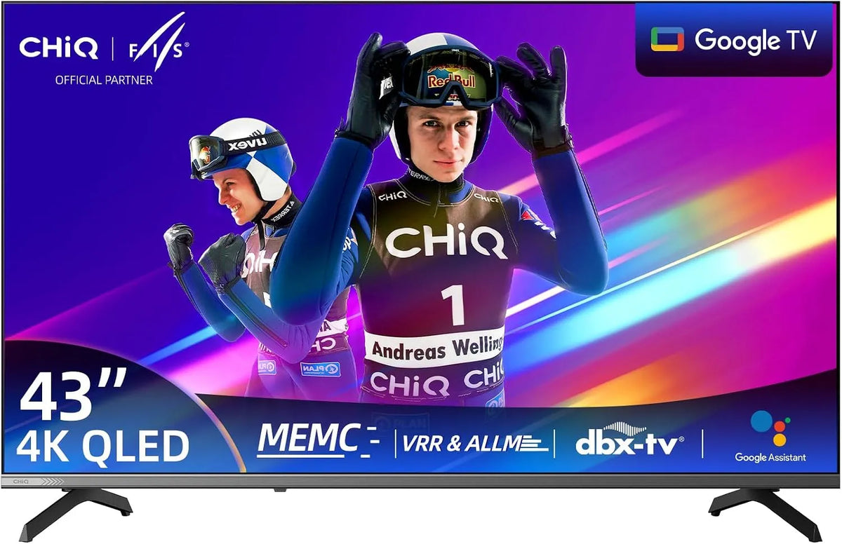 Google Smart TV, 43 Zoll, Fernseher, 4K UHD, QLED, ALLM & VRR für Spiele, MEMC