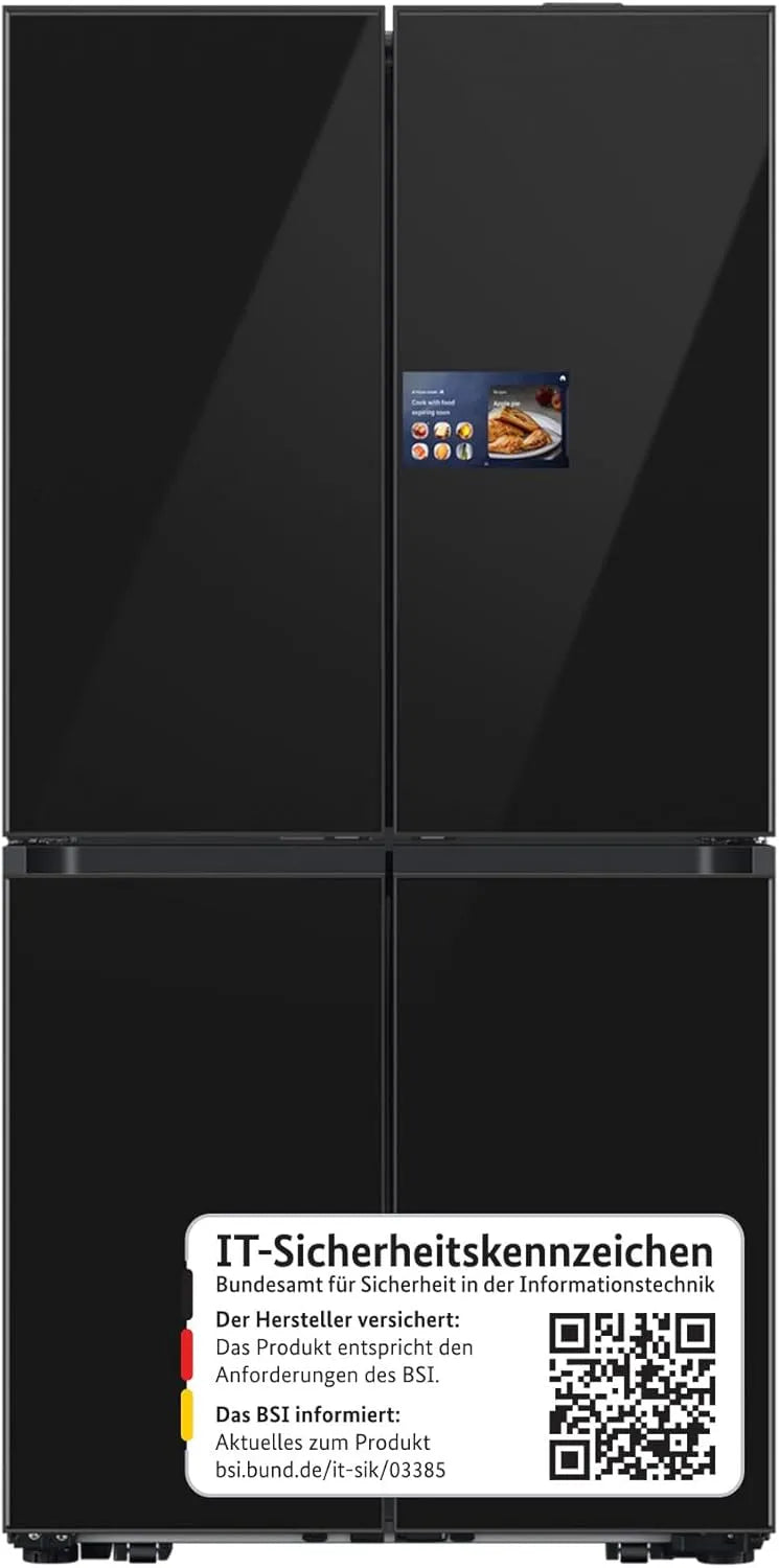 Samsung RM90F67CECEF Kühlschrank, 654 L, Gefrierfach, AI Vision mit integrierter Kamera, 255 l Gefriervolumen, 185 cm, AI Home, Beverage Center