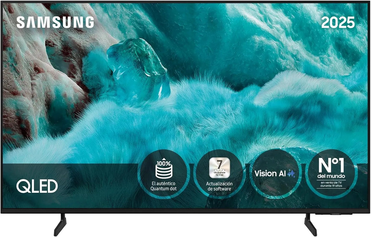 Samsung TQ50Q7FAAUxxC Smart TV, 50 Zoll, Fernseher, 4K UHD, QLED, 2025, Länderversion Französisch, Spanisch, Portugiesisch
