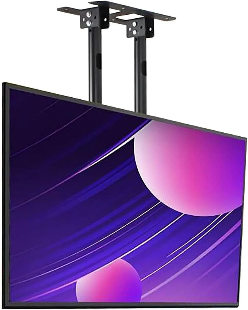 Smart TV, 100 Zoll, Fernseher, neigbare und teleskopierbar, Schwarze, verstellbare Deckenhalterung für 60-100 Zoll Fernseher