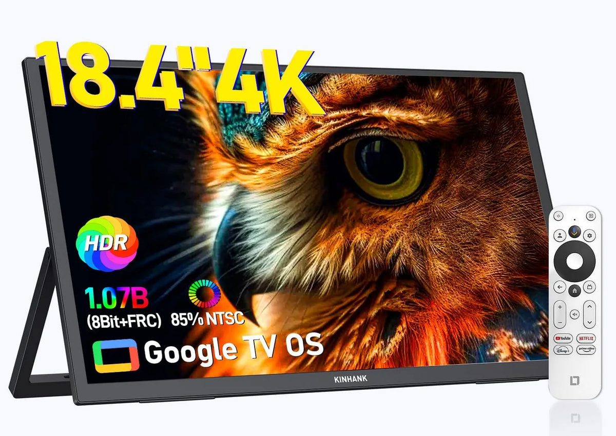 Google Monitor, 18.4 Zoll, 3840 × 2160, tragbar, 4K UHD, 4K Portable Monitor mit Google TV