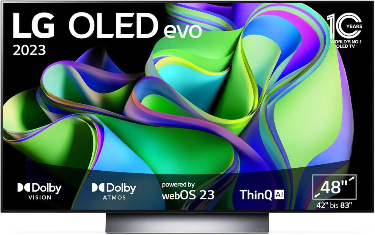 LG OLED48C37LA Smart TV, 48 Zoll, 120 Hz, Fernseher, Modelljahr 2023, LG OLED48C37LA TV 121 cm, Filmmaker Mode