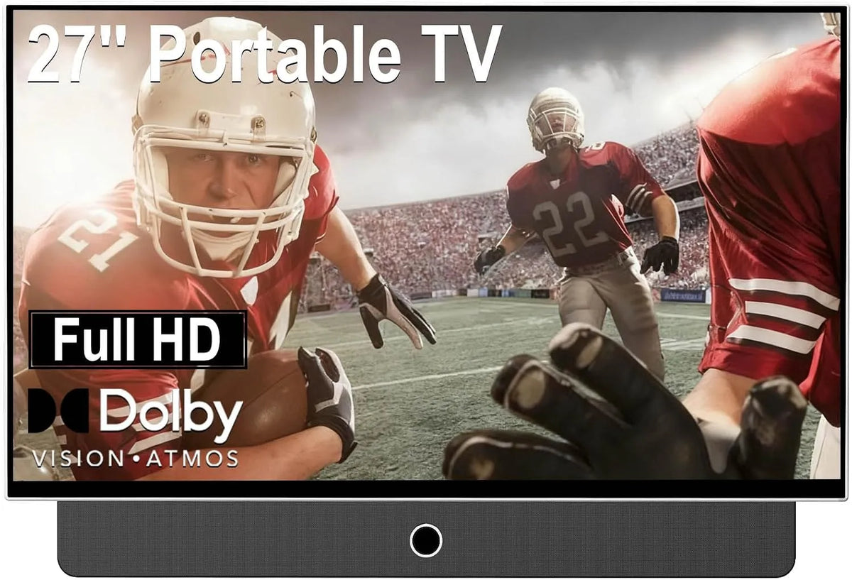 Smart TV 1080P Android14, 27 Zoll, Fernseher, tragbar, Outdoor, Android OS, Weiß