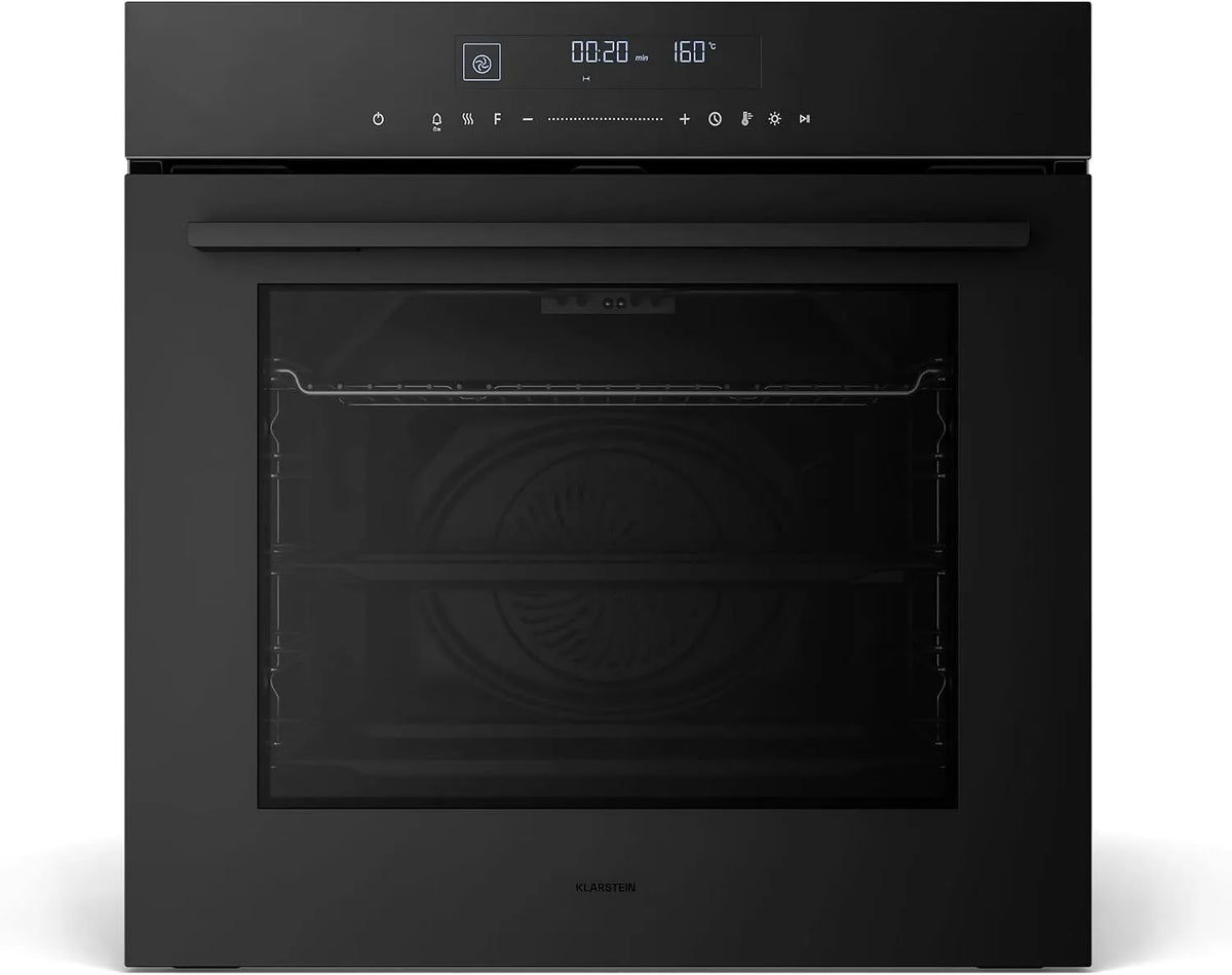 Klarstein Backofen, 60 cm, 74 L, Einbau, Touch-Bedienung, Timer, Schwarz, 13 Funktionen, Energieeffizienz A+, Leicht zu Reinigen