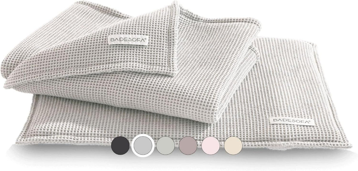 Sauna Set aus Sitzkissen & Saunahandtuch - mit Kissen, im klassischen Stil, grau, SAUNASOFA