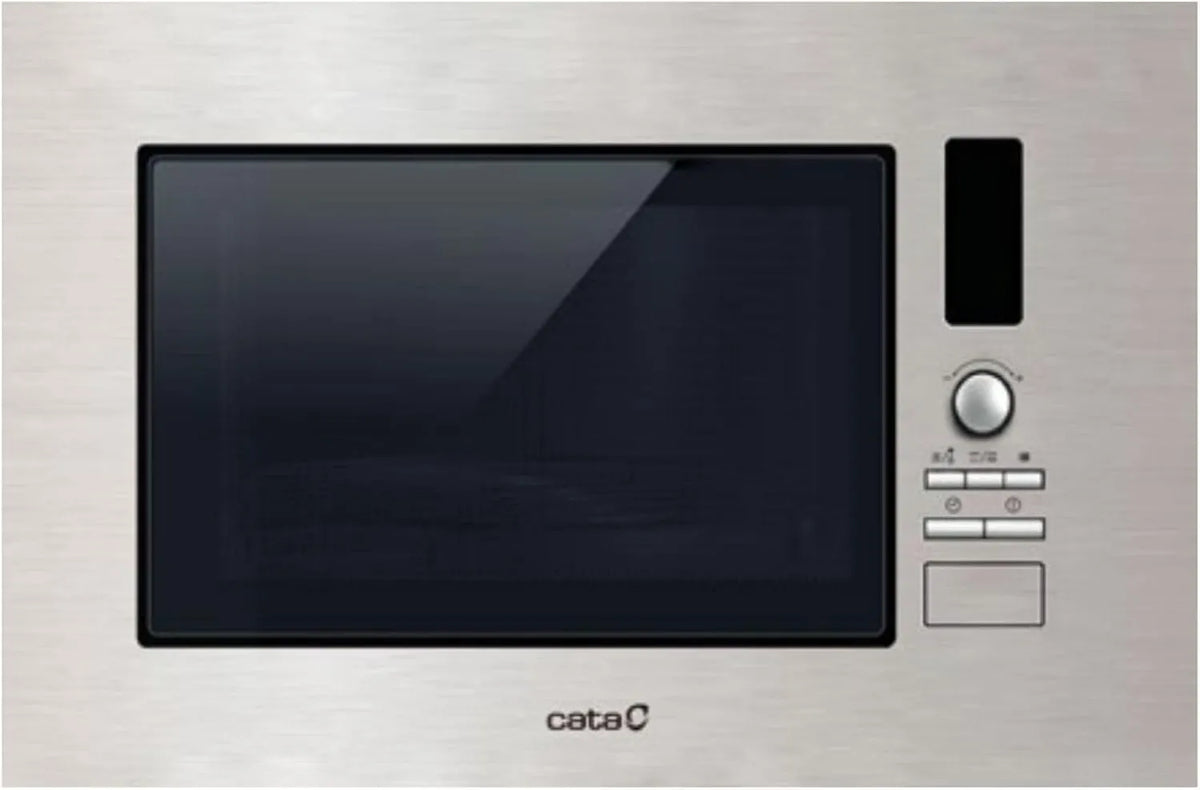 Cata Mikrowelle, 60 cm, 20 L, Grill, Einbau, Edelstahl, Mikrowellenofen, Grau, 7 Leistungsstufen, 20 Liter