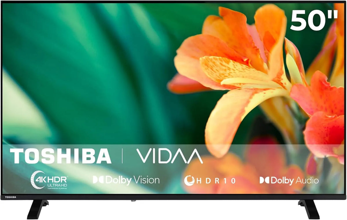 Toshiba 50UV1563DDW Smart TV, 50 Zoll, Fernseher, 4K UHD, Toshiba 50UV1563DDW Fernsheer 50 Zoll VIDAA Smart TV mit 4K UHD Auflösung