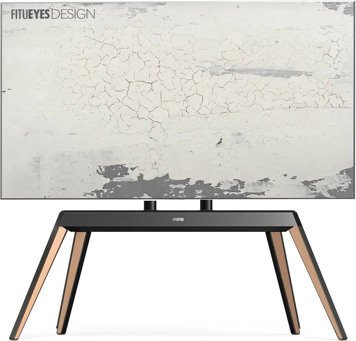 TV-Möbel, 88 Zoll, bis 55 KG, für 65, FITUEYES TV Ständer im Staffelei-Design