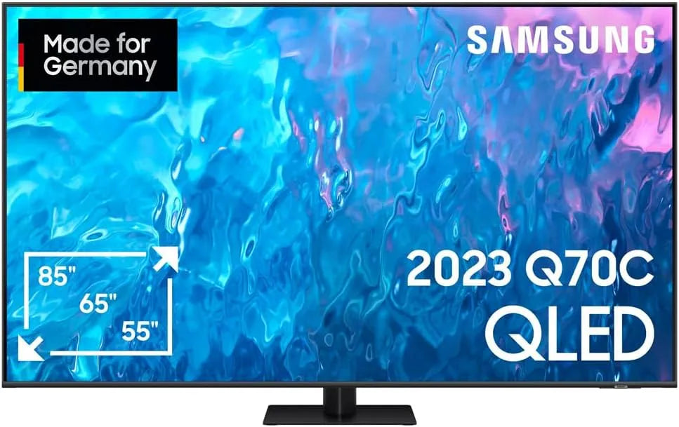 Samsung Q70C Smart TV, 85 Zoll, Fernseher, 4K UHD, QLED, HDR, GQ85 ATxZG, Quantum Prozessor 4K, Quantum HDR, 2023, Deutsches Modell, Motion xcelerator