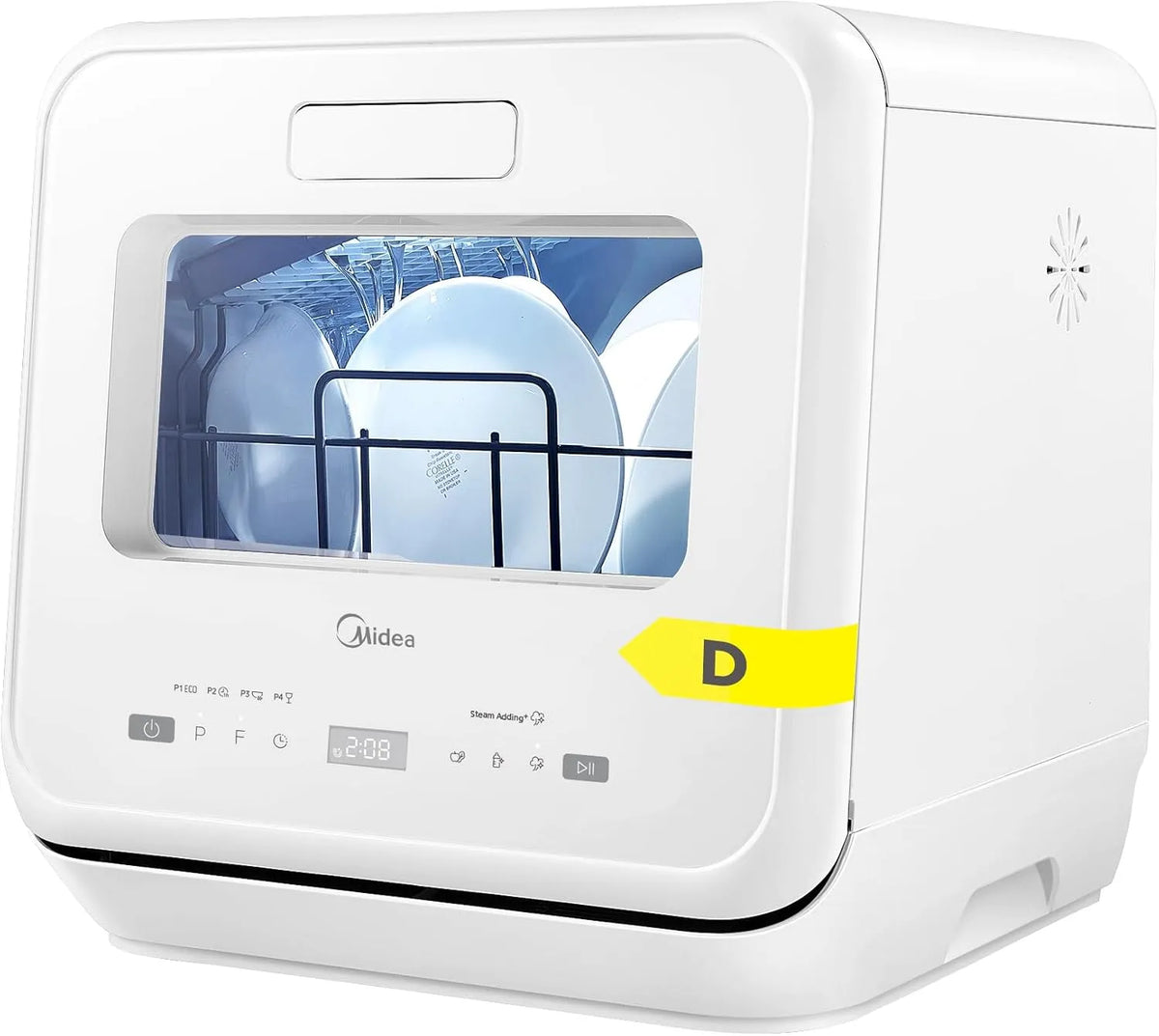 Geschirrspüler, Midea, freistehend, großer Wassertank, Midea Mini Tischgeschirrspüler mit Wassertank